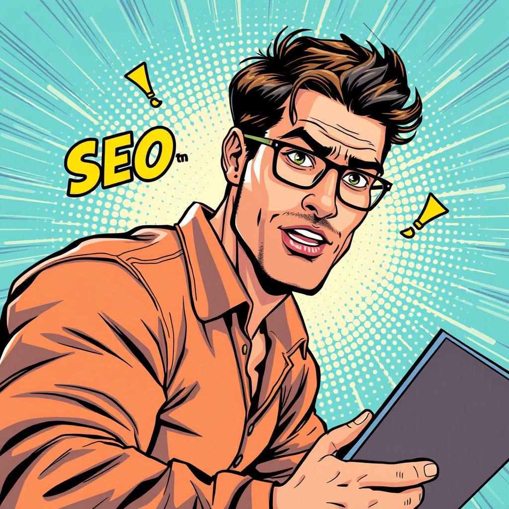 man creating an SEO strategy and showing it to key stakeholders